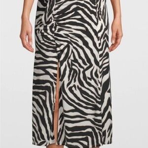 White House Black Market Zebra Pattern Maxi Skirt